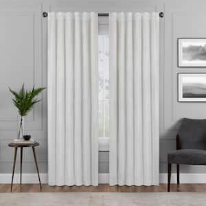 Harper Thermalayer Snow Polyester Solid 50 in. W x 84 in. L Lined Noise Cancelling Rod Pocket Blackout Curtain