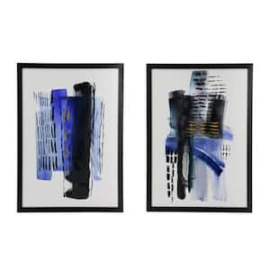 2 Piece Framed Abstract Art Print 27.6 in. x 19.7 in.