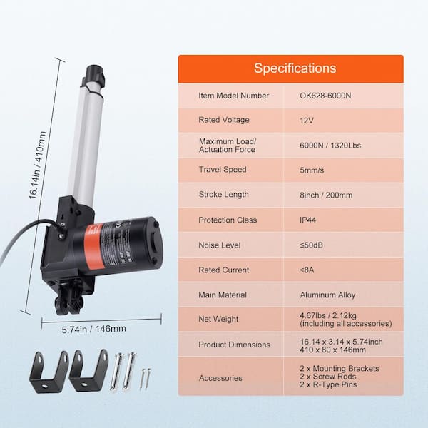 【極美品】Intermax Ivector Sサイズ 12s電動 SKYSHALO Linear Actuator 12V, 8 in. Heavy Duty 1320 lbs. /6000N