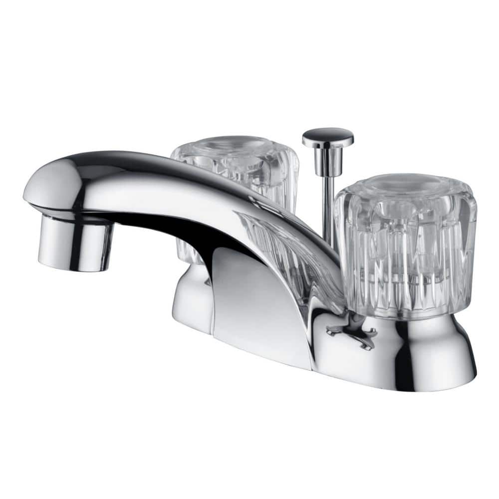 Polished Chrome Classic Double-Handle Bathroom Faucet