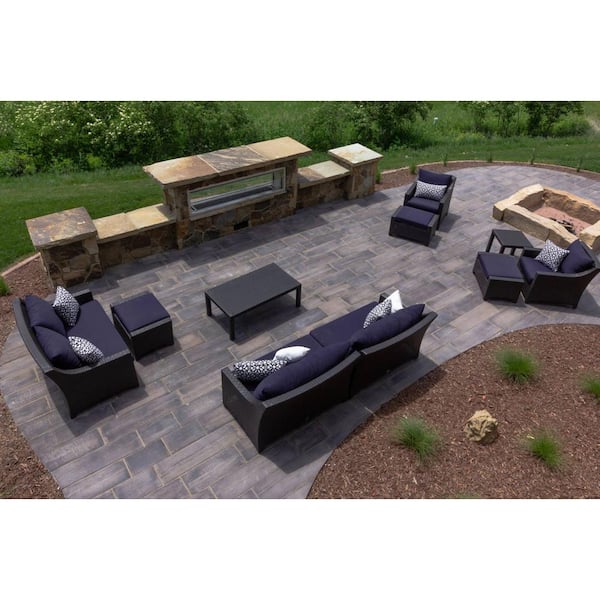 Silver Creek Stoneworks Barn Plank 15.5 in. x 9.75 in. x 2 in. Mahogany Concrete Paver Sample