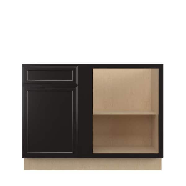 Kunal Kitchens Belle Haven Recessed 45 in. W x 34.5 in. H x 24 in. D in Driftwood Plywood Assembled Corner Blind Base-Right