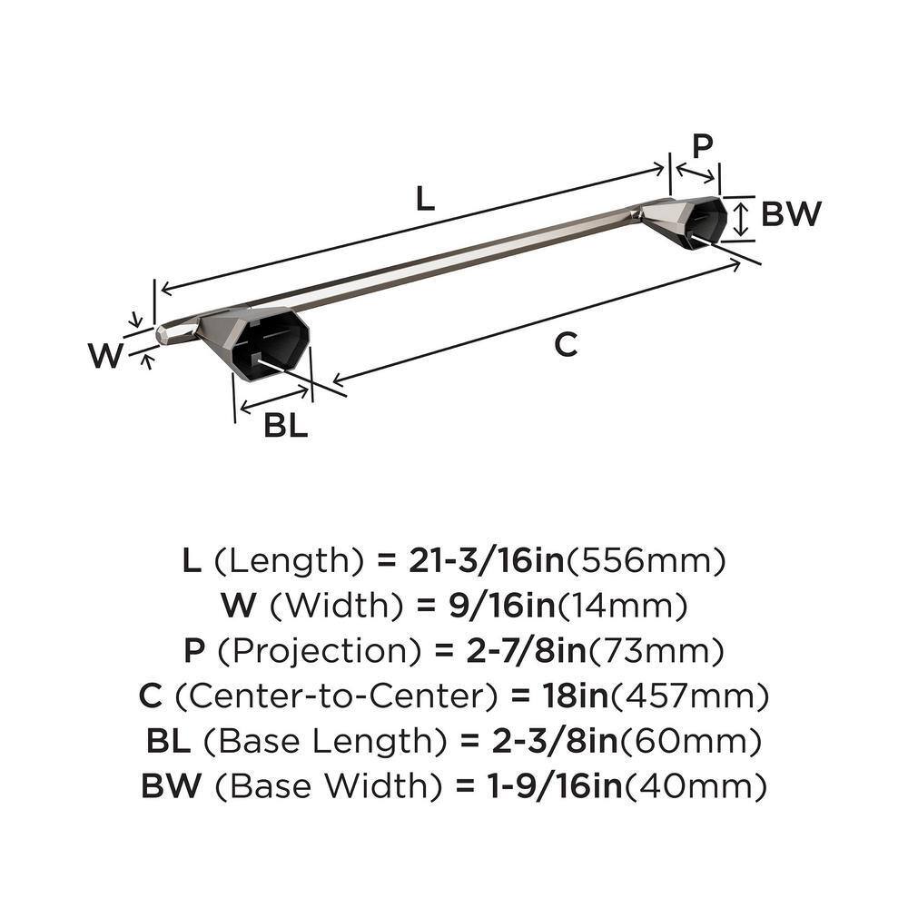 St. Vincent 18 inch Brushed Nickel Wall Mounted Towel Bar