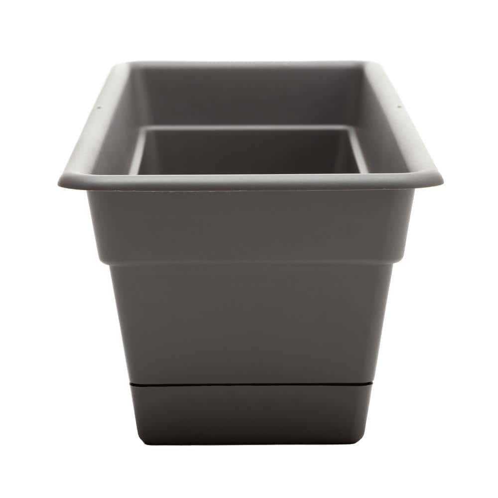 Bloem 24-inch Charcoal Gray Resin Window Box Planter