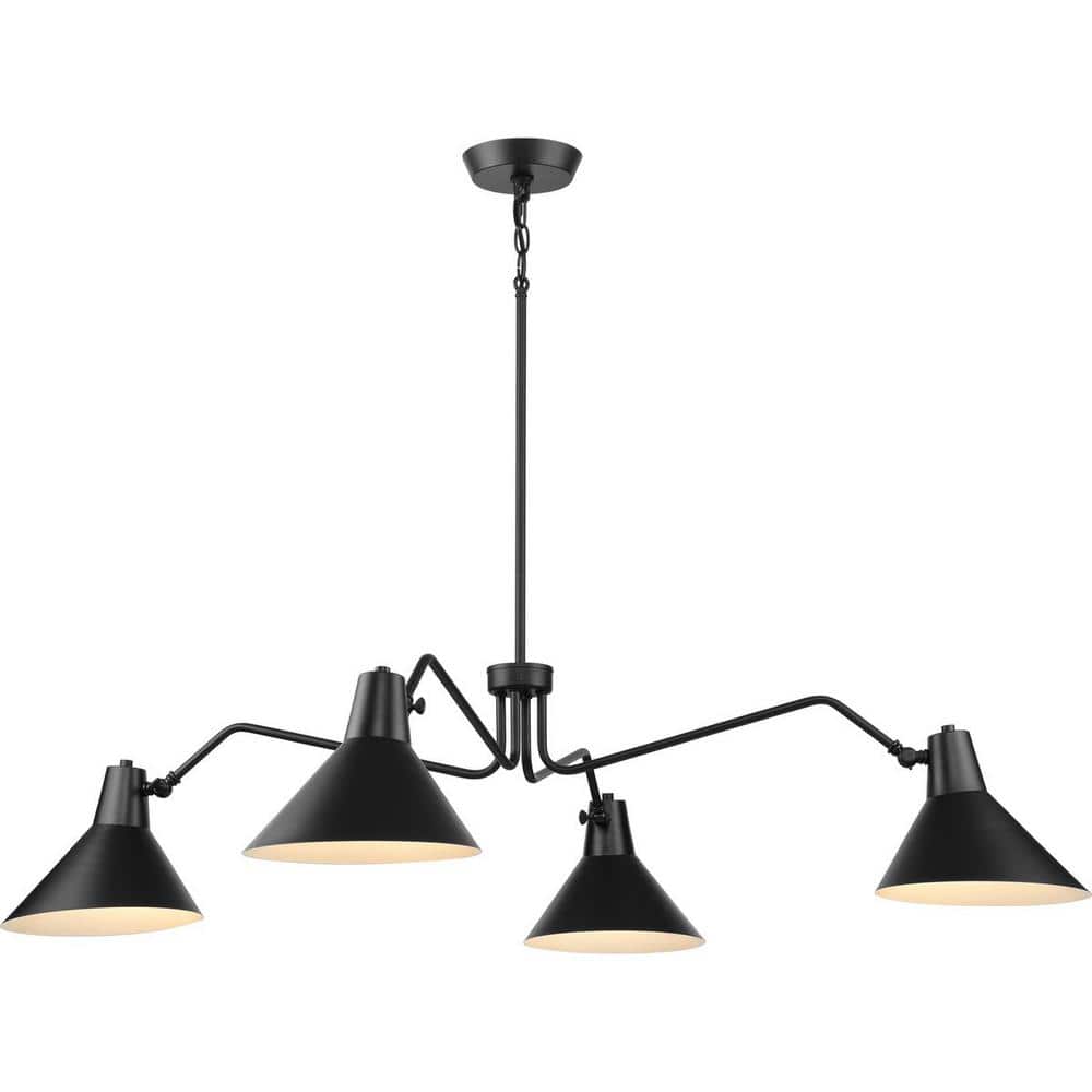 Trimble Matte Black Mid-Century Modern Chandelier