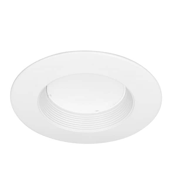 IBRIGHT:iBright 5 in. and 6 in. 2700K White Integrated LED Warm White Recessed Ceiling Light Fixture Retrofit Downlight Trim, 91 CRI