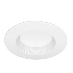 5 in. and 6 in. 2700K White Integrated LED Warm White Recessed Ceiling Light Fixture Retrofit Downlight Trim, 91 CRI