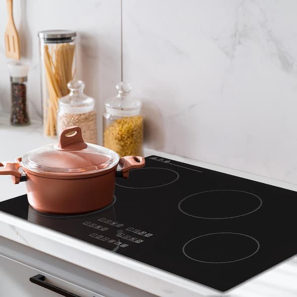 30 in. Induction Cooktop in Black with 4-Elements