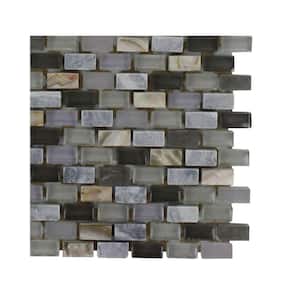 Paradox Cryptic 3 in. x .31 in. Mixed Materials Mosaic Floor and Wall Tile Sample