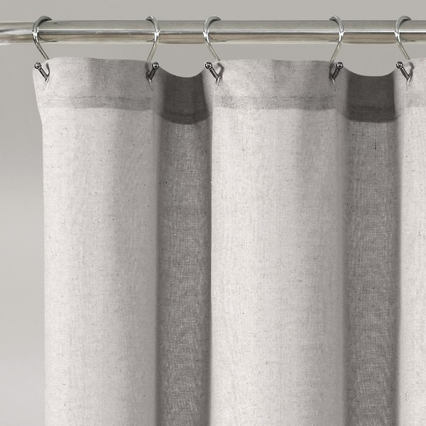 Gray Single Linen On Shower Curtain, Is Linen Good For Shower Curtain