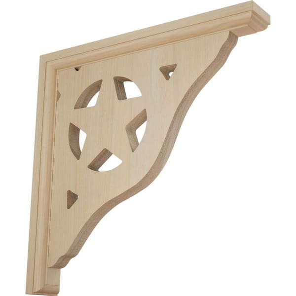 1-1/2 in. x 10 in. x 10 in. Unfinished Rubber Wood Austin Bracket