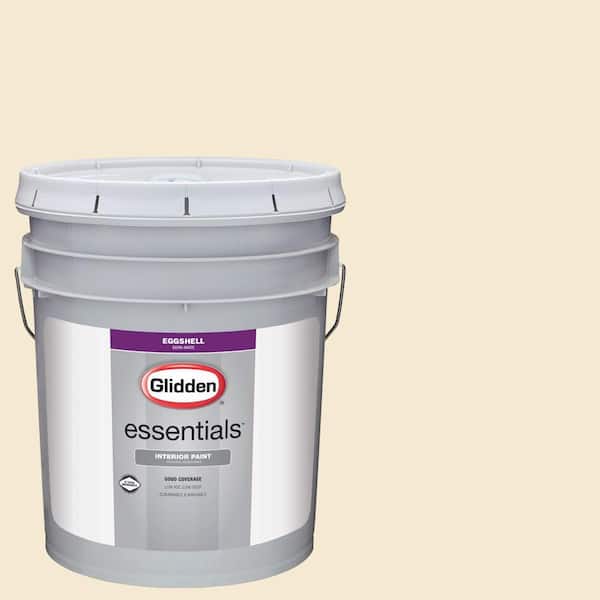 Glidden Essentials 5 gal. #HDGY35U Vanilla Custard Eggshell Interior Paint