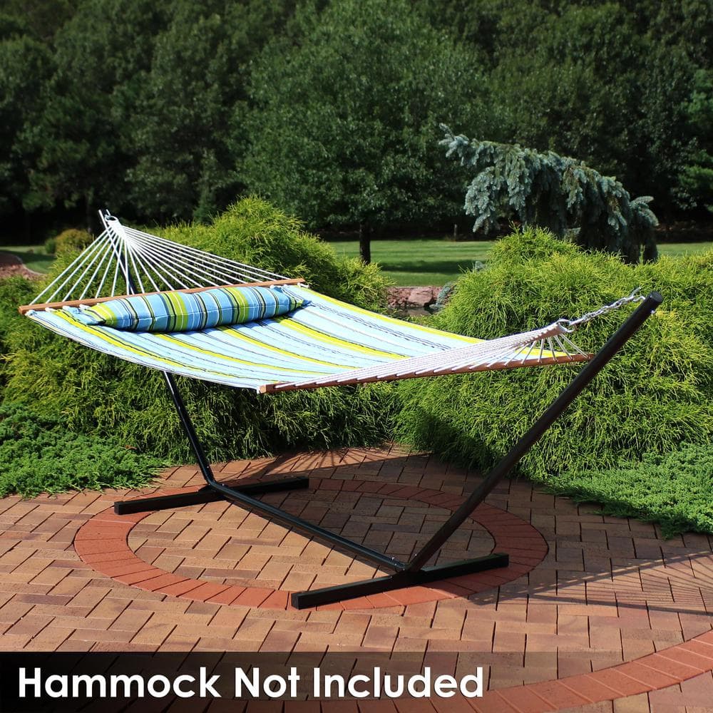 12-Foot Black Heavy-Duty Steel Hammock Stand