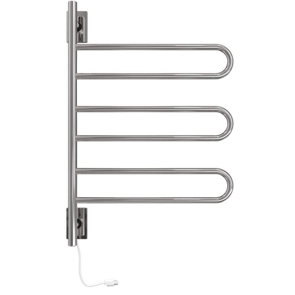 Swivel Loop 6-Bar Wall Mounted Plug-in/Hardwired Towel Warmer in Polished price history on PriceWatchPro