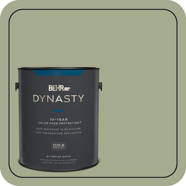 BEHR DYNASTY 1 gal. #PMD-36 Mountain Sage Satin Enamel Exterior Stain-Blocking Paint & Primer