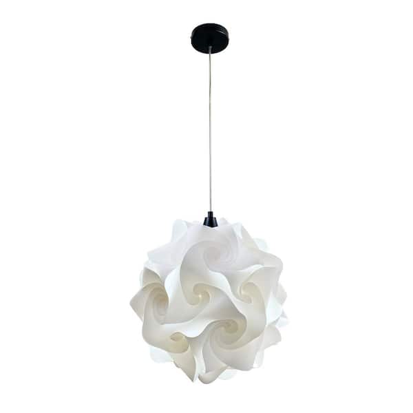 EQLight Hado 1-Light White Globe Shaded Pendant Light