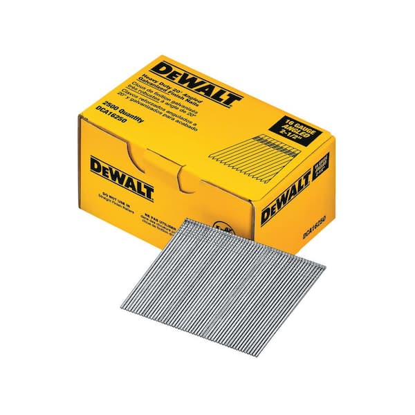 DEWALT 2-1/2 in. 16-Gauge Angled Finish Nails (2500 Pack)