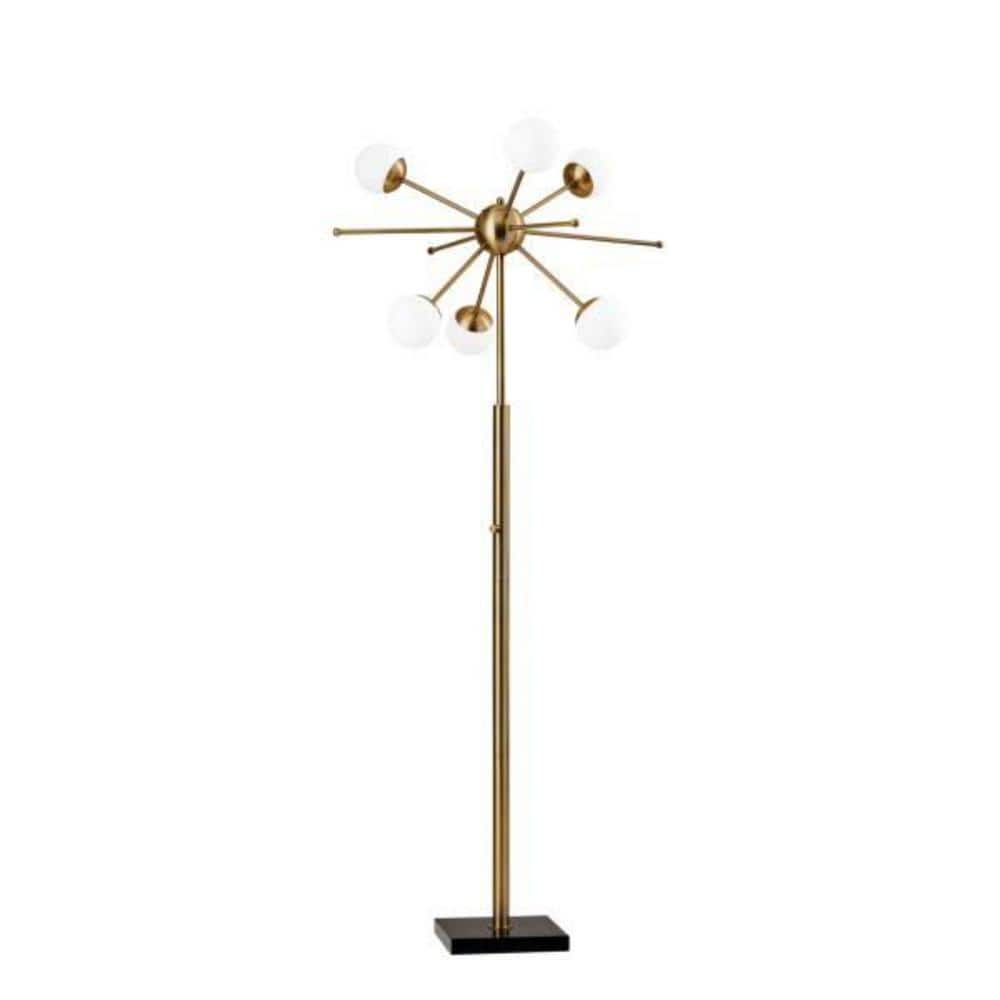 64 in. Brass 6-Light Novelty Standard Floor Lamp price history on PriceWatchPro