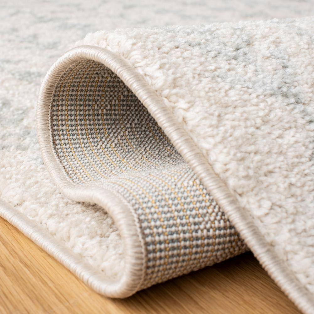 Ivory & Light Grey 8' x 10' Reversible Hand-Knotted Rug