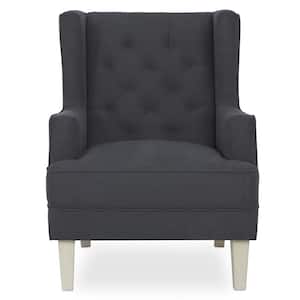 Capri Wingback Steel 2-In-1 Rocker and Accent Chair, Modern Convertible Chair, Tufted Rocker, Bonus Convertible Feet