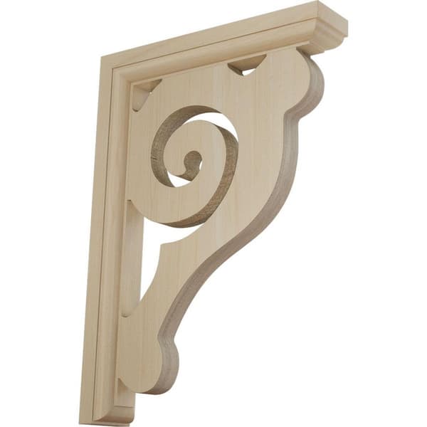 1-1/2 in. x 6 in. x 8-1/2 in. Rubberwood Bulwark Bracket
