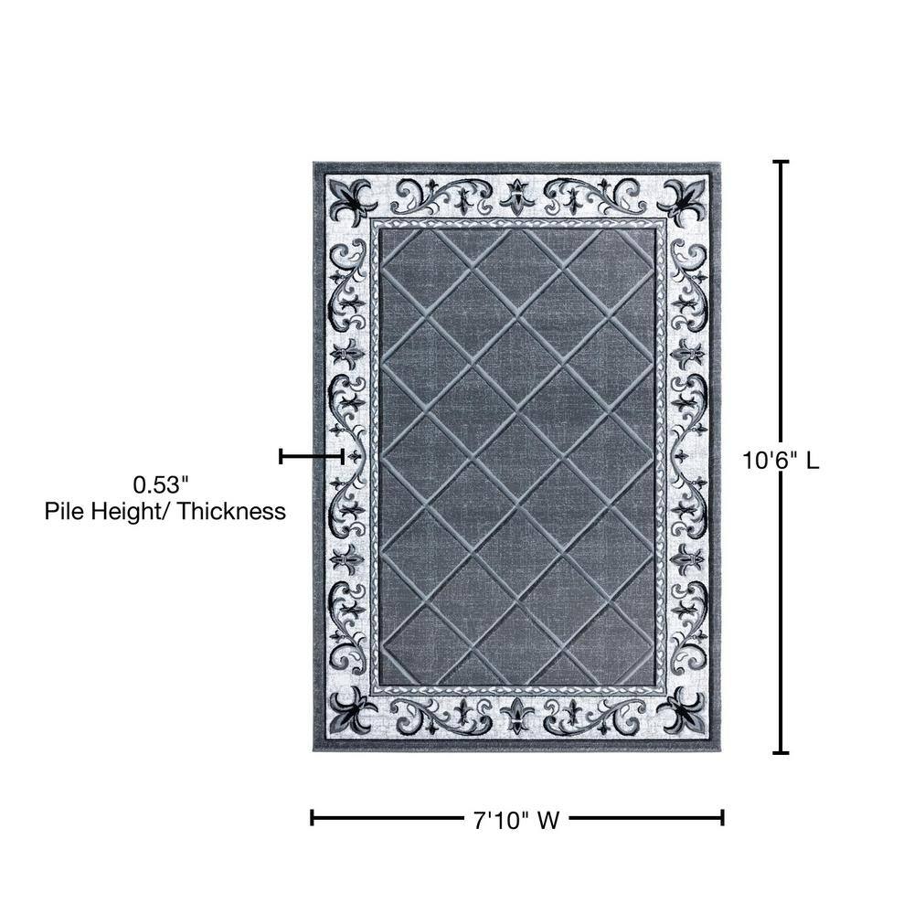 Bristol Altamont Gray Trellis 8' x 11' Synthetic Area Rug
