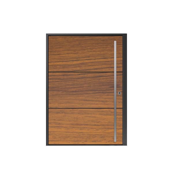 PANDA WINDOWS & DOORS 60 in. x 80 in. Helsinki Faux Zebrawood
