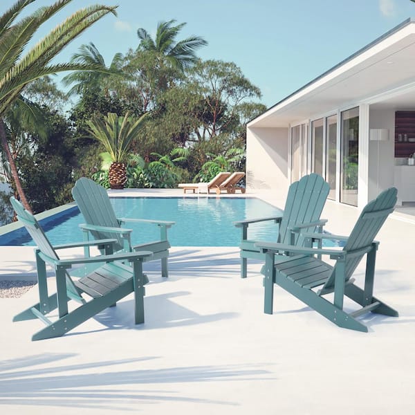 Sonkuki Weather Resistant Plastic Adirondack Chair (Set of 4)