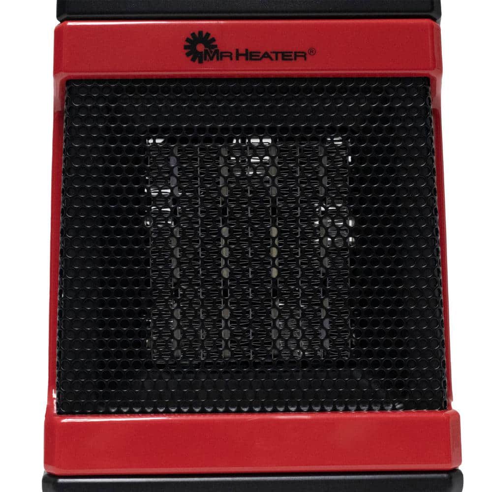 1500W Black and Red Portable Ceramic Electric Heater with Thermostat