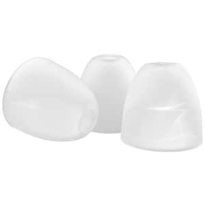 Weston 4.75 in. White Alabaster Glass Cone Pendant/Sconce/Vanity Shade with 1.625 in. Neckless Fitter (3-Pack)
