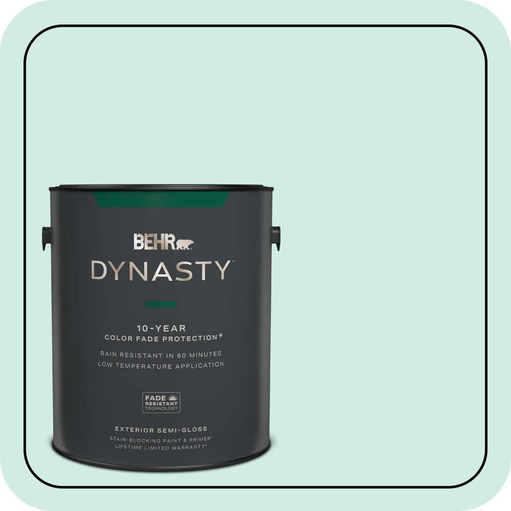 1 gal. Home Decorators Collection #HDC-MD-19 Soft Mint Semi-Gloss Exterior Stain-Blocking Paint & Primer price history on PriceWatchPro