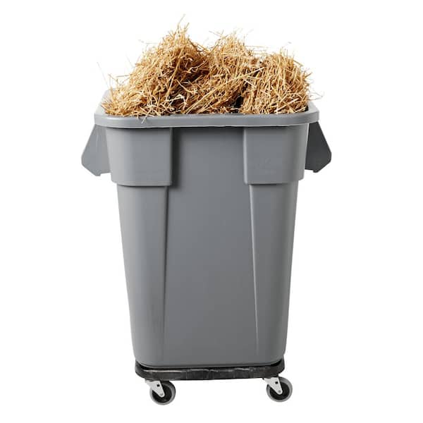 Square Brute Container, 28 gal, Polyethylene, Gray