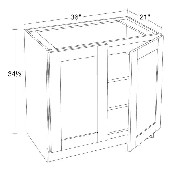 Home Decorators Collection Washington Vesper White Plywood Shaker Assembled Pull Out Pantry Kitchen Cabinet Sft CLS 9.5 in W x 24 in D x 34.5 in H