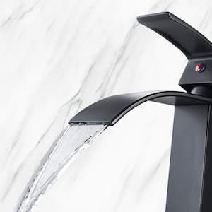 4.8 in. Spout Reach Single Handle Single Hole Bathroom Sink Faucet Bathroom Faucet in Matte Black