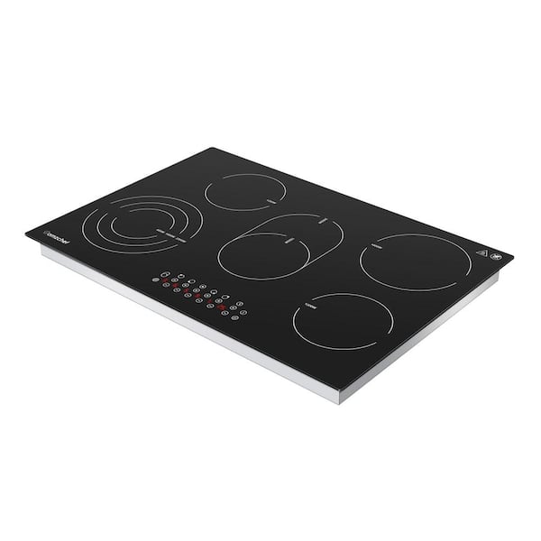 AMZCHEF Built-in Induction Stove With 5 Burners Triple and Toasting Zo