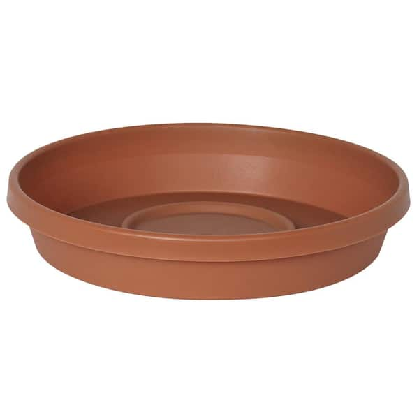 Bloem Terra 14 in. Terra Cotta Plastic Plant Saucer STT1446 - The Home ...