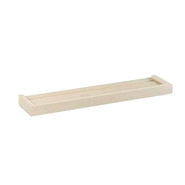 null 24 in. x 5.25 in. Unfinished Euro Floating Wall Shelf