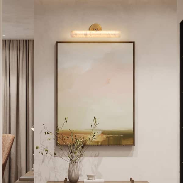 YUYI 18 in. 1-Light Gold Wall Sconce, Vanity Light, Modern Wall