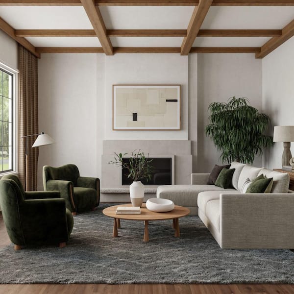 Dreamy Shag Grey 8 ft. x 10 ft. Abstract Contemporary Area Rug