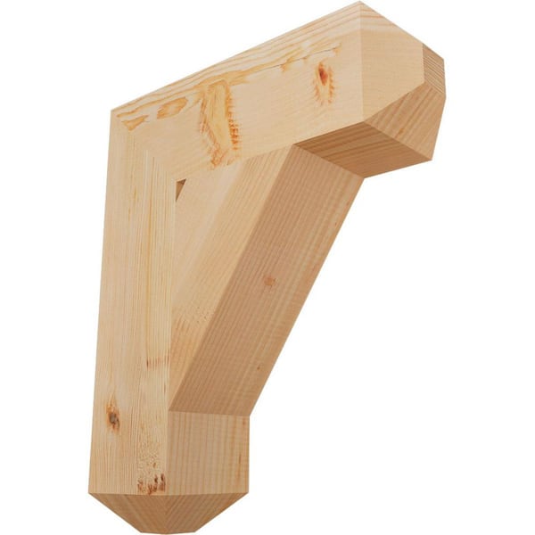 Ekena Millwork 5.5 in. x 24 in. x 20 in. Douglas Fir Traditional Craftsman Smooth Bracket