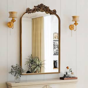 Sxiawe 18.9 in. W x 31.1 in. H Ornate Baroque Antique Brass