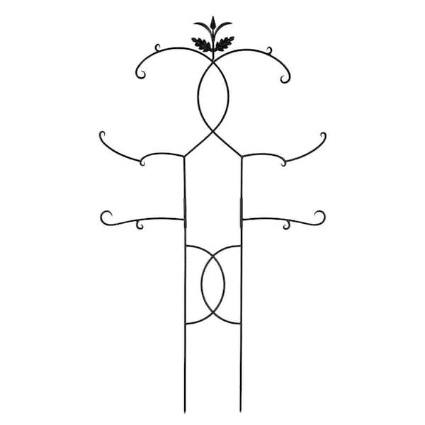 Tendrils Trellis II Gardening Tool, 84 in. Tall Black Powder Coat Finish