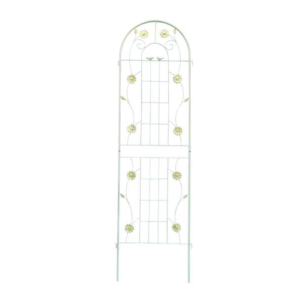 GAWEZA 71 in. Metal 2 Pack Garden Trellis in White