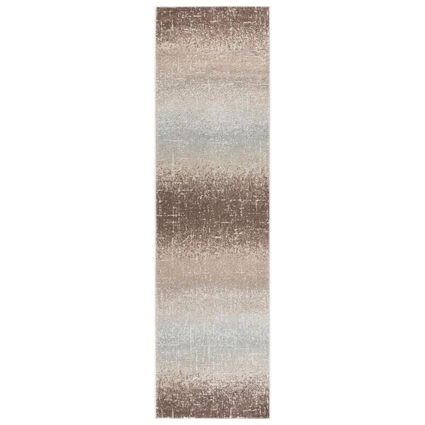 Madison 2 ft. x 8 ft. Light Brown Ombre Runner Rug