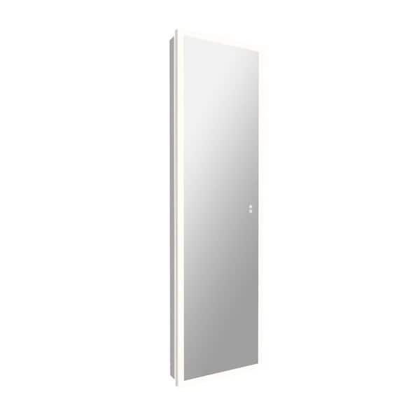 20 in. W x 70 in. H Recessed/Surface Mount LED Lighted Front and Backlit Tall Medicine Cabinet with Mirror, USB Outlet