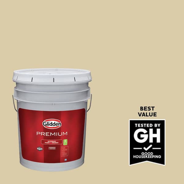 Glidden Premium 5 gal. PPG1100-3 Baked Bread Semi-Gloss Interior Latex Paint