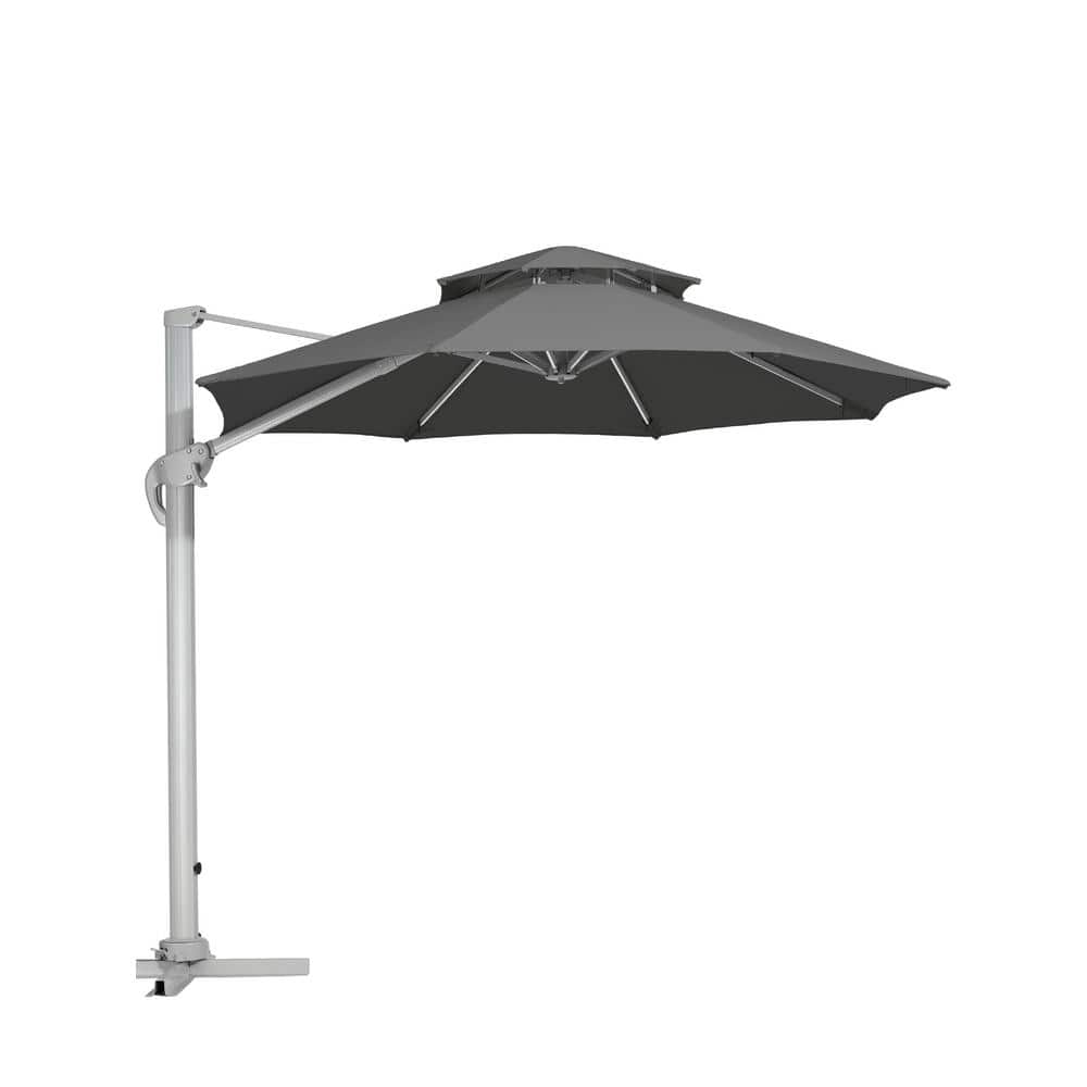 JEAREY 11 ft. Aluminum Cantilever Patio Umbrella With Cover and Crank