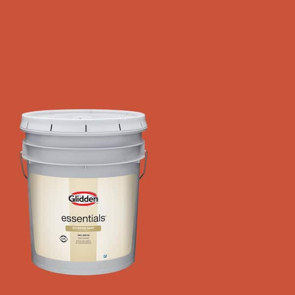 Glidden Essentials 5 gal. PPG1193-7 Cinnamon Stone Semi-Gloss Exterior Paint