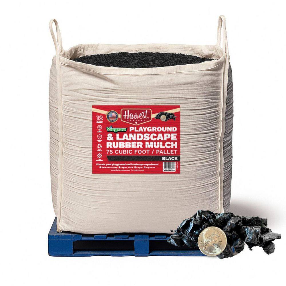 2000 lb. /75 cu. ft. /2.77 cu. yd. Playground and Landscape Black Rubber Mulch (1-Tote) price history on PriceWatchPro