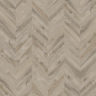 Chevron Sterling Oak 22 MIL x 12 in. W x 28 in. L Click Lock Waterproof Luxury Vinyl Plank Flooring (18.9 sq. ft./Case)